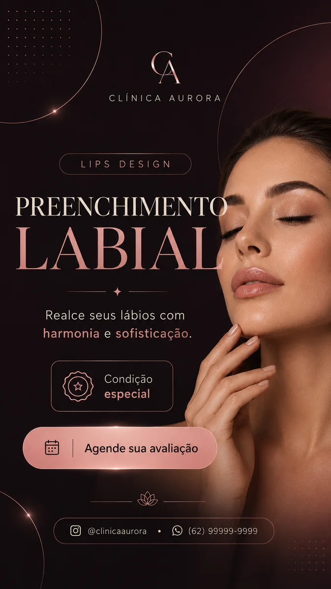Arte Preenchimento Labial